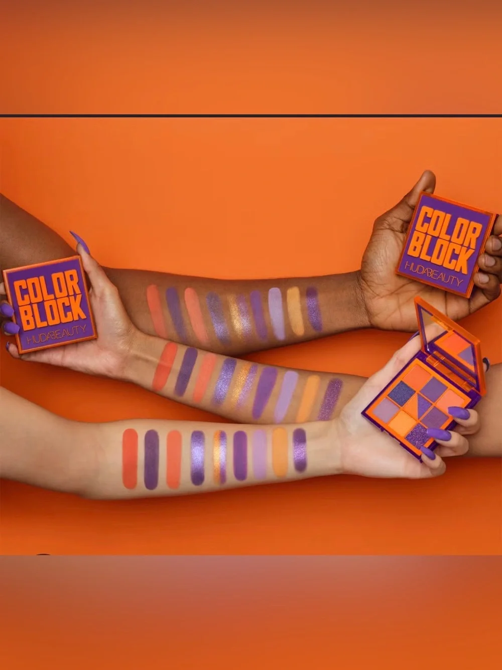 Huda Beauty Color Block Obsessions Eyeshadow Palette - Orange & Purple